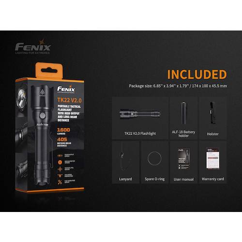 FENIX LEDライト TK22V2 1 個