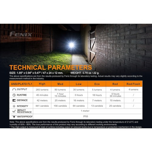 FENIX LEDライト E03R 1 個