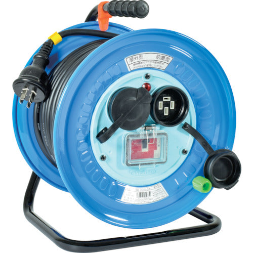 NICHIDO 전공 드럼 옥외형 3상 200V 과부하 누전 보호 겸용 차단기 부착 30m DNW-EC330-20A 1대