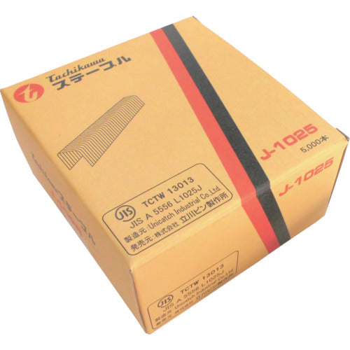Tachikawa Pin Staples, Shoulder Width 10mm, Length 25mm, 5000 pcs, J1025, 1 box