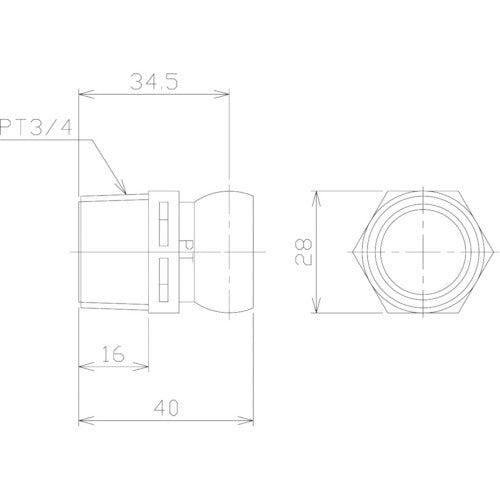 NIKKI Coolant System 3/4 Connector PT3/4 (2 pieces) 86064(2) 1 bag
