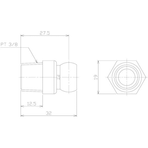 NIKKI クーラントシステム3/8 コネクター灰色 PT3/8 (2個入) 83035G(2) 1 袋