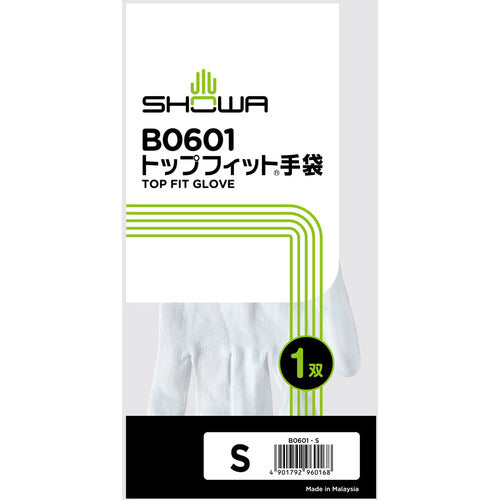 SHOWA 소아텍 탑 피트 장갑 B0601 화이트 S 사이즈 B0601-S 1 쌍