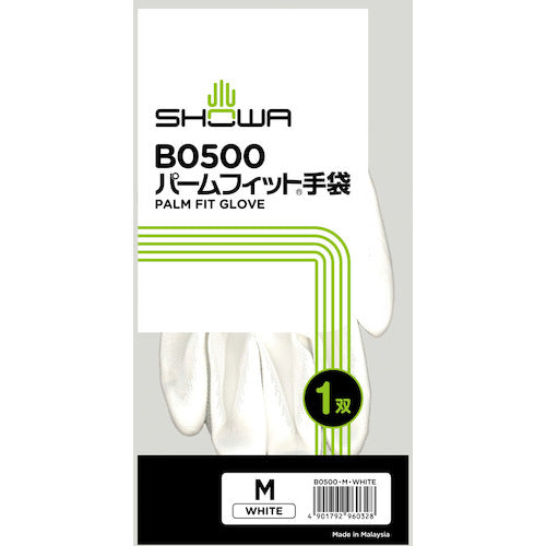 SHOWA 우레탄 등받이 장갑 B0500 팜 피트 장갑 화이트 M 사이즈 B0500-M 1 쌍