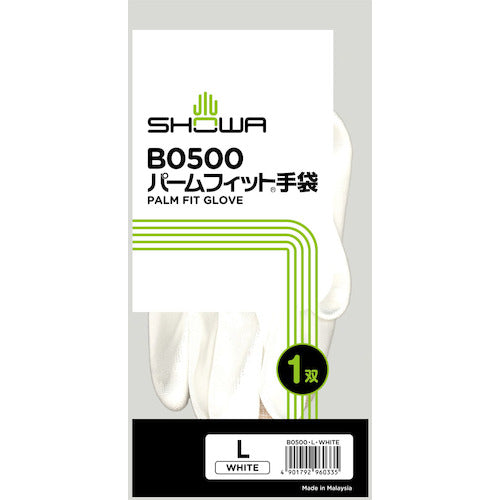 SHOWA 우레탄 등받이 장갑 B0500 팜 피트 장갑 화이트 L 사이즈 B0500-L 1 쌍