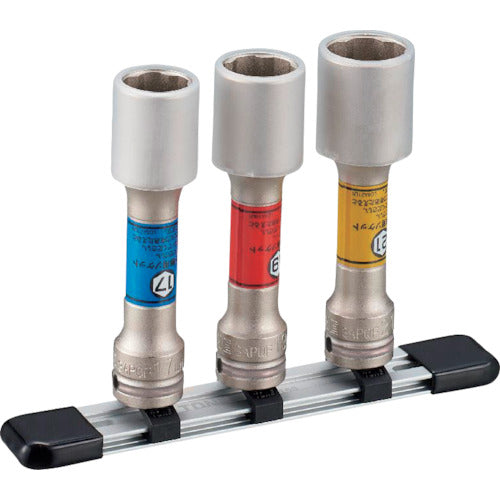 TONE インパクト用プロテクター付クイックフィット薄形ロングホイルナットソケットセット(自動車整備用) HAPQF303LN 1 S