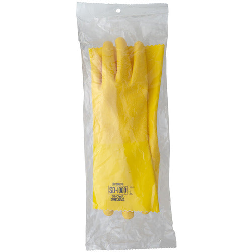 SHOWA 폴리우레탄제 올 코트 뒷면을 가진 장갑 SD-1000 옐로우 L 사이즈 SD-1000-L 1 쌍