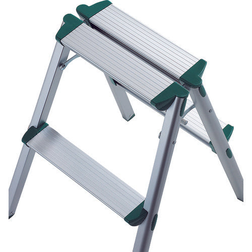 TRUSCO Aluminum Stepladder for Light Work with Leg Covers, 3 Steps, TAF-3, 1 Unit