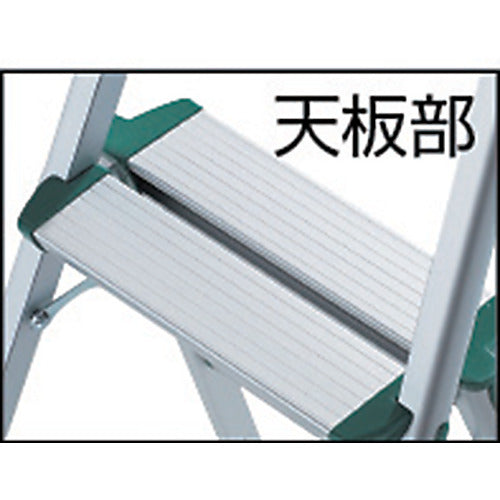 TRUSCO Aluminum Stepladder for Light Work, with Upper Frame and Leg Cover, 3 Steps, TAU-3, 1 Unit