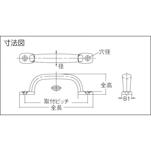 SUGATSUNE (100010132)2LC−120ステンレス鋼製ハンドル 2LC-120 1 個