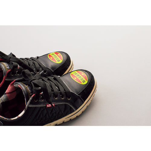 녹색 십자 발가락 용 주의 환기 스티커 (안전 신발 용) 넘어지는 주의 STPS-16 30×50 형광 엠비 404116 1조