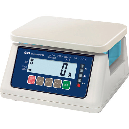 A&D A&D Trade-certified dust-proof and waterproof scale Wireless communication model SJ-2000AWP-BT-A3 SJ-2000AWP-BT-A3 1 unit