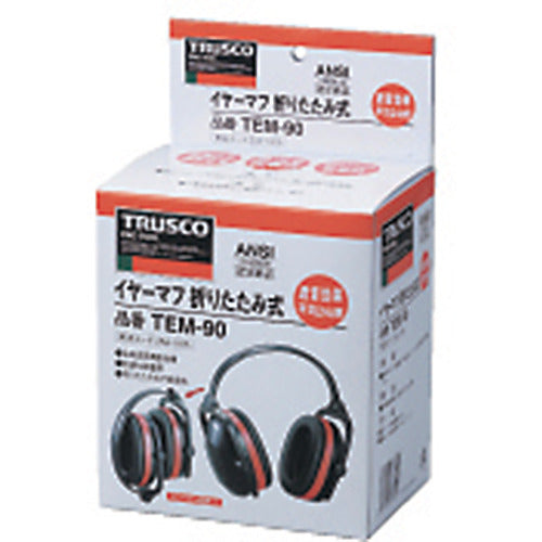 TRUSCO earmuffs, foldable, NRR value 24dB, TEM-90, 1 piece
