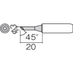 Hakko soldering tip 3C type, surface only, 900L-T-3CF, 1 piece