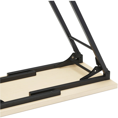 TRUSCO 折りたたみ会議テーブル 1200X450XH700 棚板付 ウォールナット TSTT-1245-WN 1 台