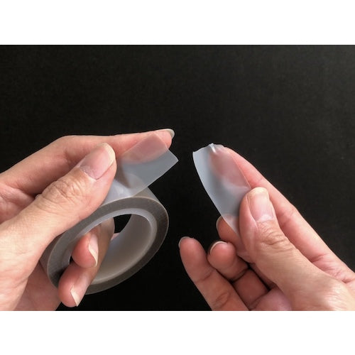 チューコーフロー 手切れフッ素樹脂フィルム粘着テープ ASFー121(TeCut) 0.13t×19w×10m PEコア ASF121-TECUT-13X19 1 巻