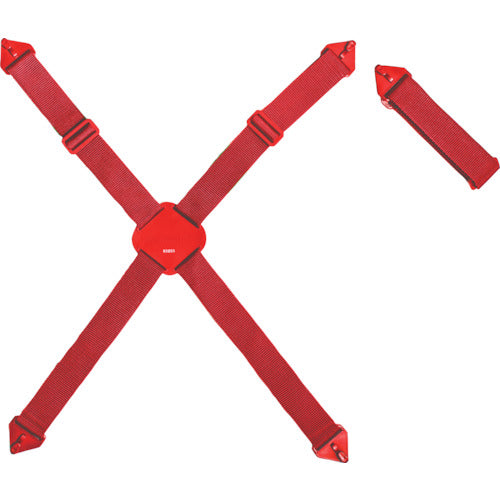 EUROFLEX Puncture and cut resistant stainless steel rope apron for 50cm width harness, red, KBG50R, 1 piece