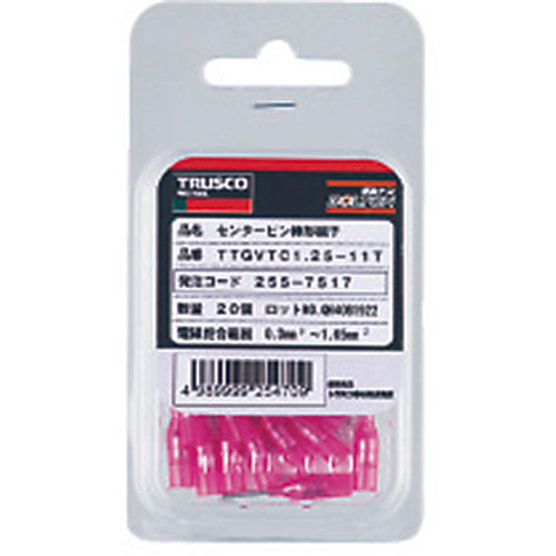 TRUSCCO 피복 부착 압착 단자 센터 핀봉형 길이 11.0 (20개입) T-TGVTC1.25-11T 1 PK