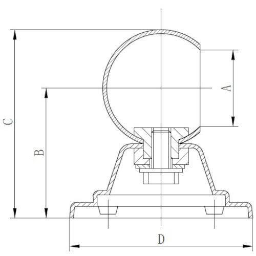 TRUSCO Stainless Steel Bracket Φ32 Stop TCRBS-32S 1 pc