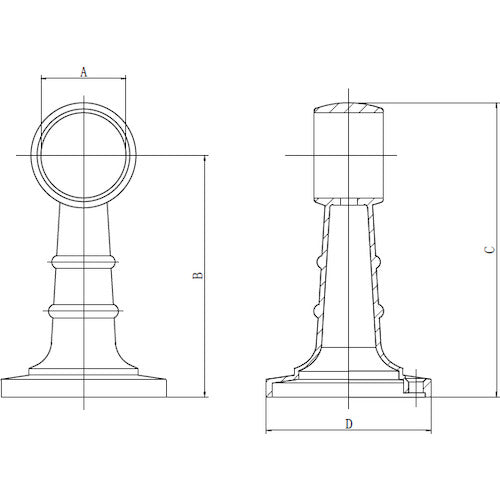 TRUSCO Chrome Long Neck Bracket Φ10 TCRBL-10T 1 pc