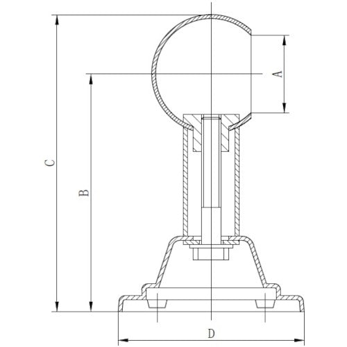 TRUSCO Stainless Steel Long Neck Bracket Φ19 Stop TCRBLS-19S 1 pc