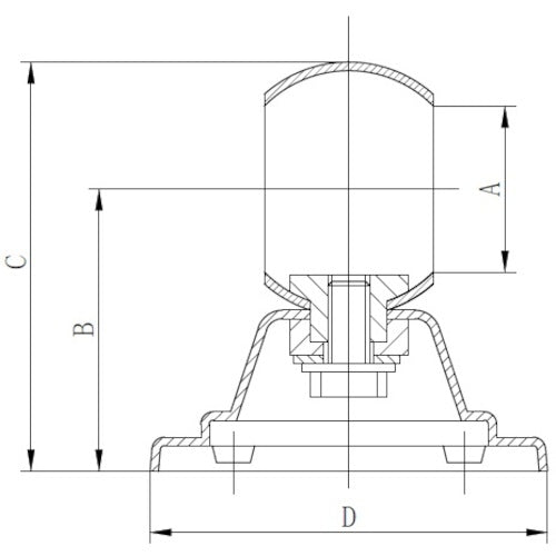 TRUSCO ステンレスブラケット Φ19 通 TCRBS-19T 1 個