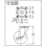 TRUSCO プレス製省音キャスター ゴム車輪・ステンレス金具 自在 Φ100 TXSJ-100 1 個
