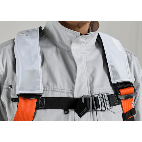 TRUSCO 肩パットの上から取り付け可能なフルハーネス用反射材 2枚入 ホワイト LRBFH-W 1 組