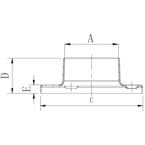 TRUSCO All Stainless Steel Socket 25mm (with Screw) 2pcs TABCS-25 1pc