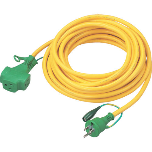TRUSCO 트리플 포킨 연장 코드 10m 황색 TPVS-10E 1개