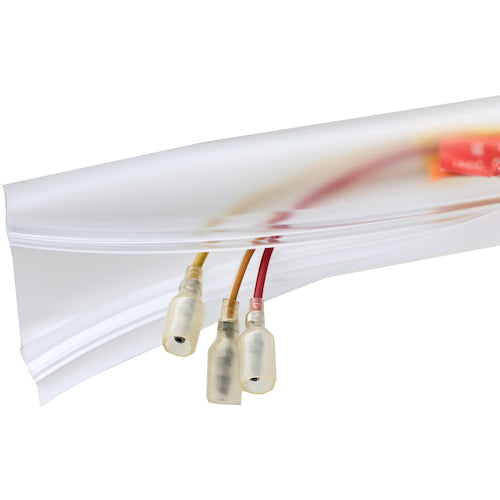 TRUSCO イージーロックジッパー式結束保護チューブ クリアタイプ 5m 20パイ TKLT-20 1 巻