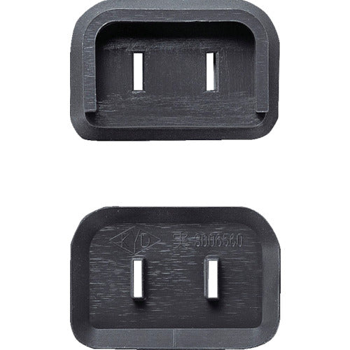 TRUSCO 플러그 안전 커버 2P 스윙 플러그용 50P입 블랙 PL2LCAP-50P-BK 1봉