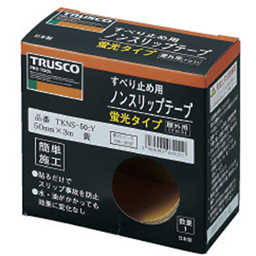 TRUSCO 蛍光ノンスリップテープ 屋外用 100mmX3m オレンジ TKNS-100 1 巻