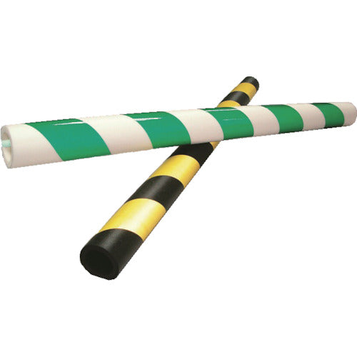 TRUSCO Single Pipe Safety Cover (Reflective) Green/White 1m PCGW-1 1 piece