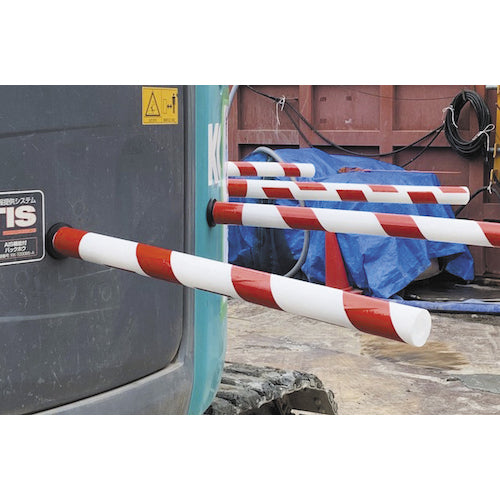 TRUSCO 重機安全ポール 赤/白 MGSP-RW 1 本