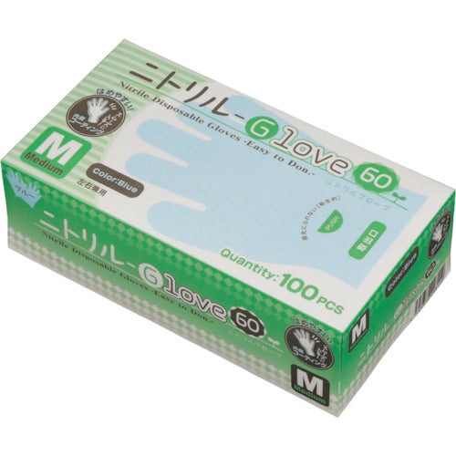 에프 피코 【매진 폐번】 니트릴 GLOVE 60 코트 블루 M (100 매입) BCZJ 1 상자