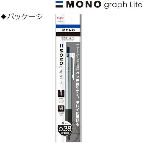 Tombow 油性ボールペン モノグラフライト 0.38 シルバー FCE-111B 1 本