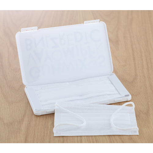 TRUSCO 携帯用樹脂製マスクケース 190X110X12mm ホワイト MSC-W 1 個