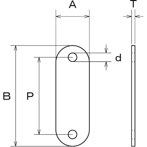 TRUSCO パッドアイ用裏板 TDP−9用 ステンレス TPDB-9 1 個