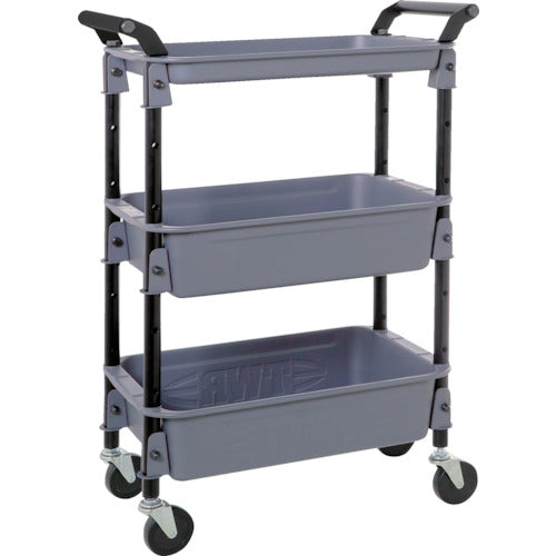 TRUSCO Tool Wagon Royal 586 x 320 x 833 2 deep, 1 shallow, Arsenal Gray TWR-4-DG 1 unit