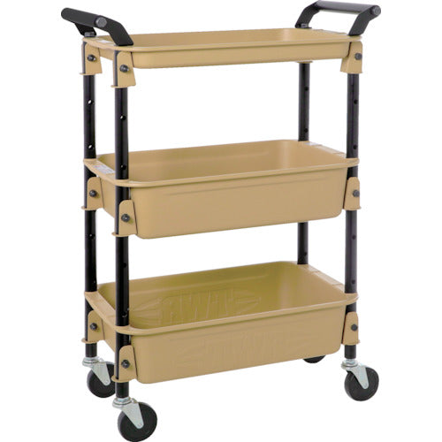 TRUSCO Tool Wagon Royal 586 x 320 x 833 2 deep, 1 shallow, light sand TWR-4-LS 1 unit