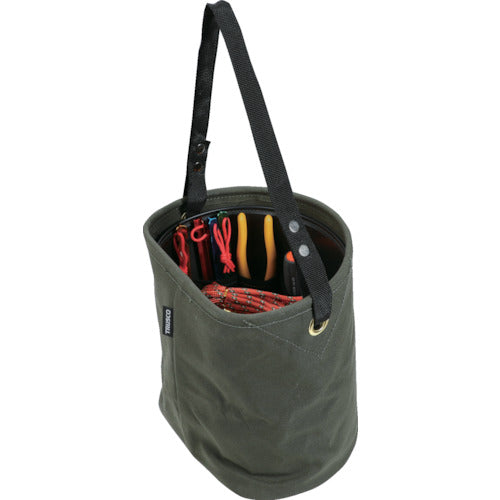 TRUSCO D型電工バケツ W263XD220XH250 オリーブドラブ色 TADBD25-OD 1 個