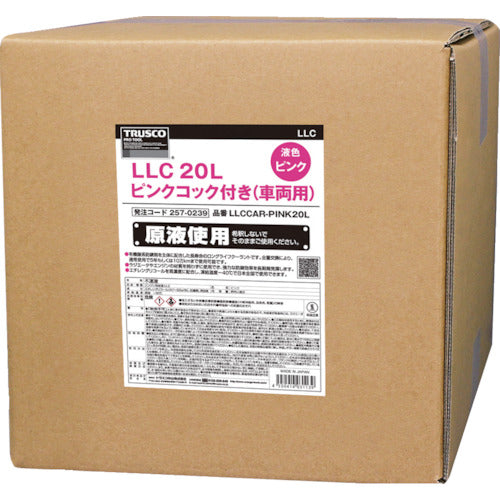 TRUSCO LLC 20L ピンク コック付き(車両用) LLCCAR-PINK20L 1 個