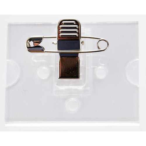 TRUSCO U型名札 30×60mm(安全ピン・クリップ両用型) TUPC-LL 1 個