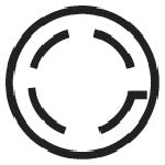 TRUSCO 引掛防水コネクタボデー接地3P TMH2634 1 個