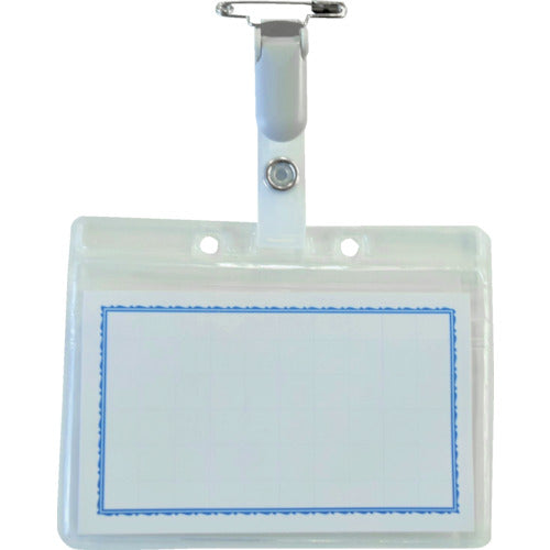 TRUSCO タッグ名札 ファスナー付き 名刺サイズ 90X55mm TTNF-32 1 枚