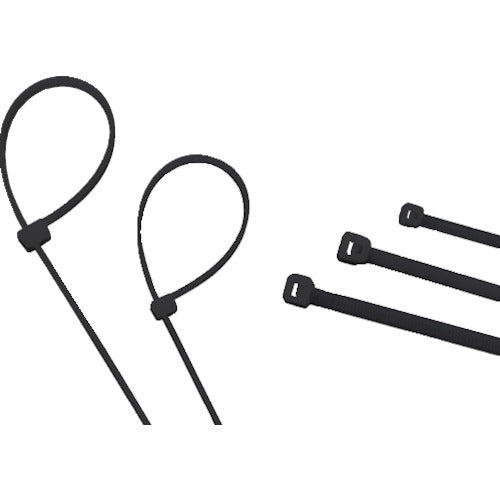 TRUSCO Cable Tie Width 1.9mm x 80mm Maximum bundling Φ17 Weather resistant 100 pieces TRCVJ-80W 1 bag