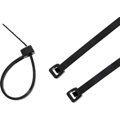 TRUSCO Cable Tie Width 3.5mm x 80mm Maximum bundling Φ15 Weather resistant 100 pieces TRCVJH-80W 1 bag