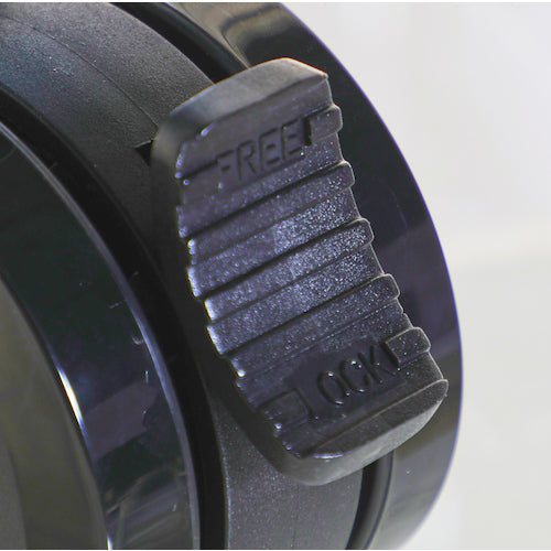 TRUSCO プレート式双輪キャスター エラストマ−車輪 自在ストッパー付 Φ75 ブラック TPWES-75BK 1 個