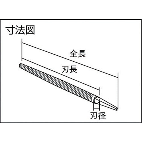 TRUSCO 鉄工用ヤスリ 丸 中目 刃長200 TMA200-02 1 本